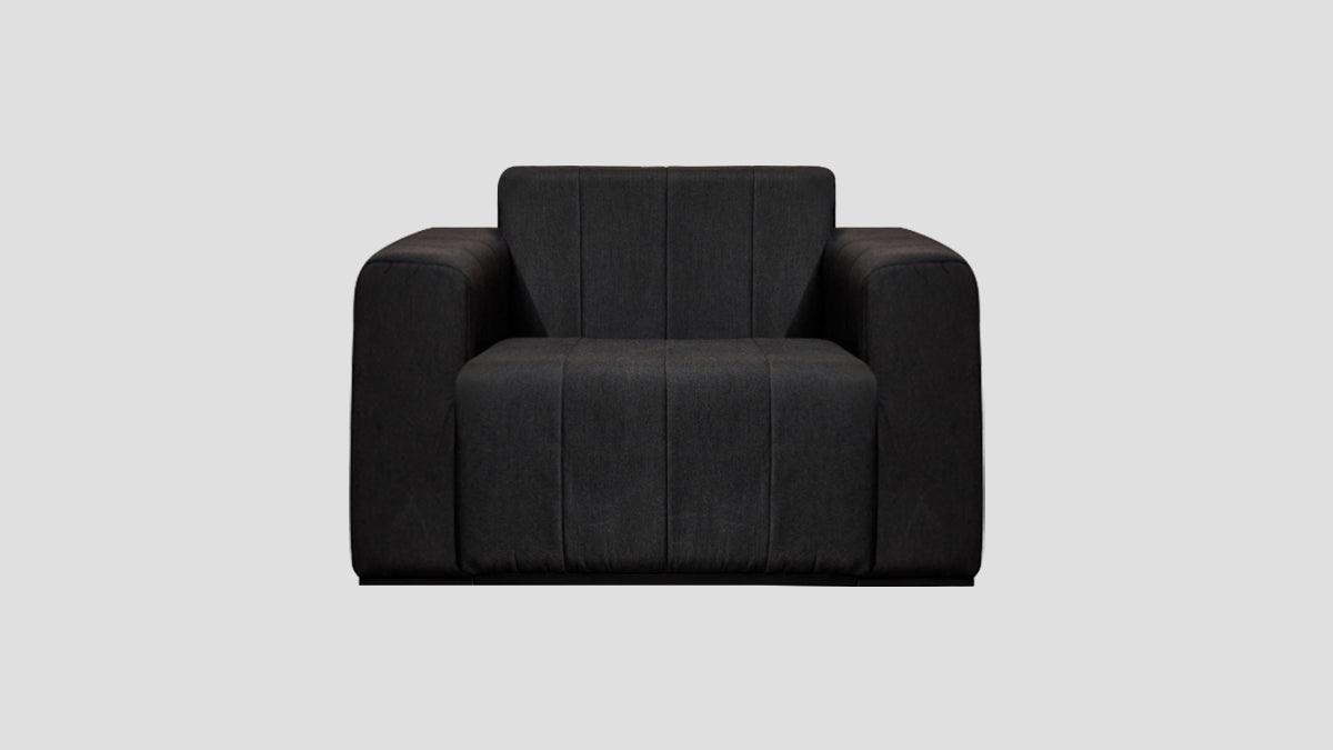 Matakana Single Sofa Black Sooty