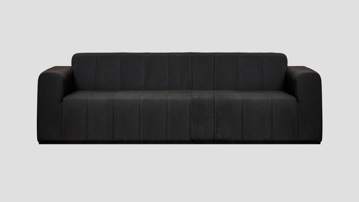 Matakana Triple Sofa Black Sooty