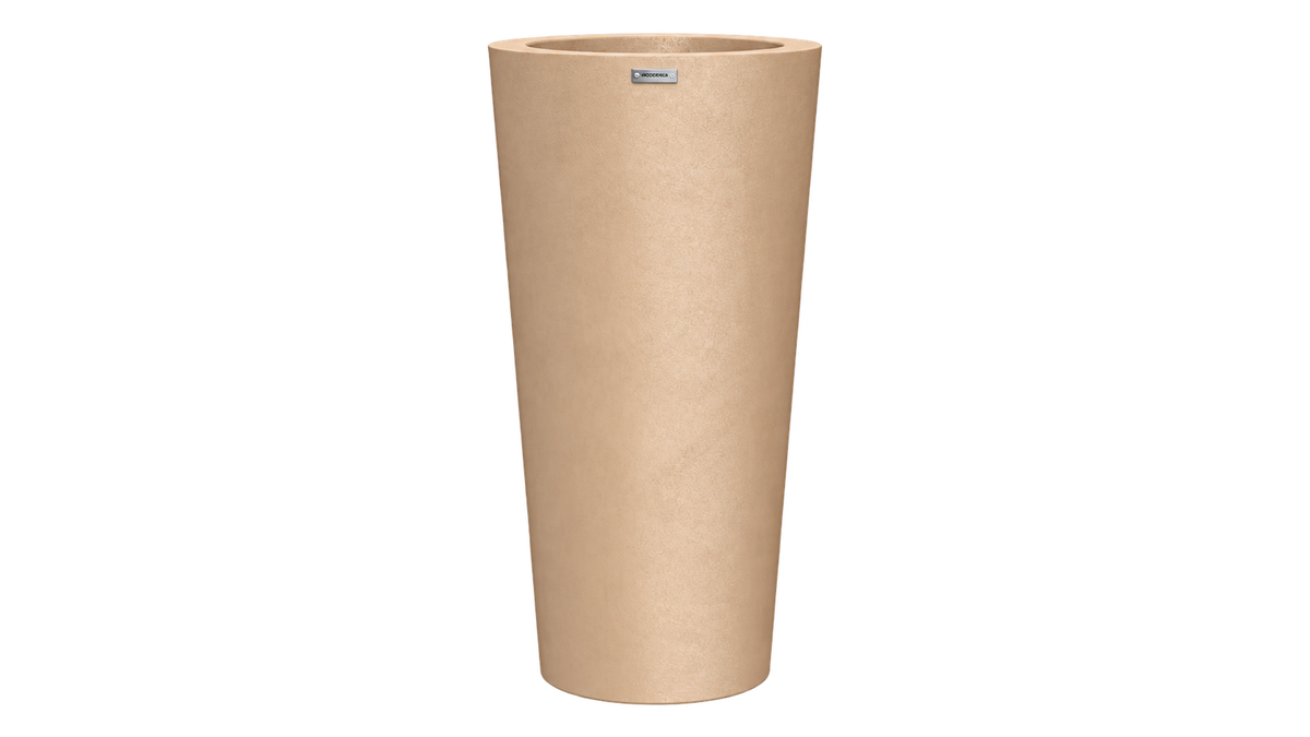 Milan 1150 Planter — Milan1150 earth camel, 570 x 570 x 1150 mm