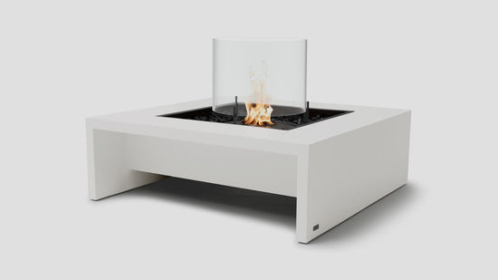 Mojito 40 Fireplace Bone BL Glass Round