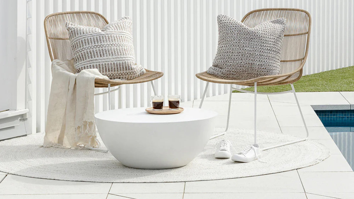 Mornington Outdoor Rug Pale Sand In Situ