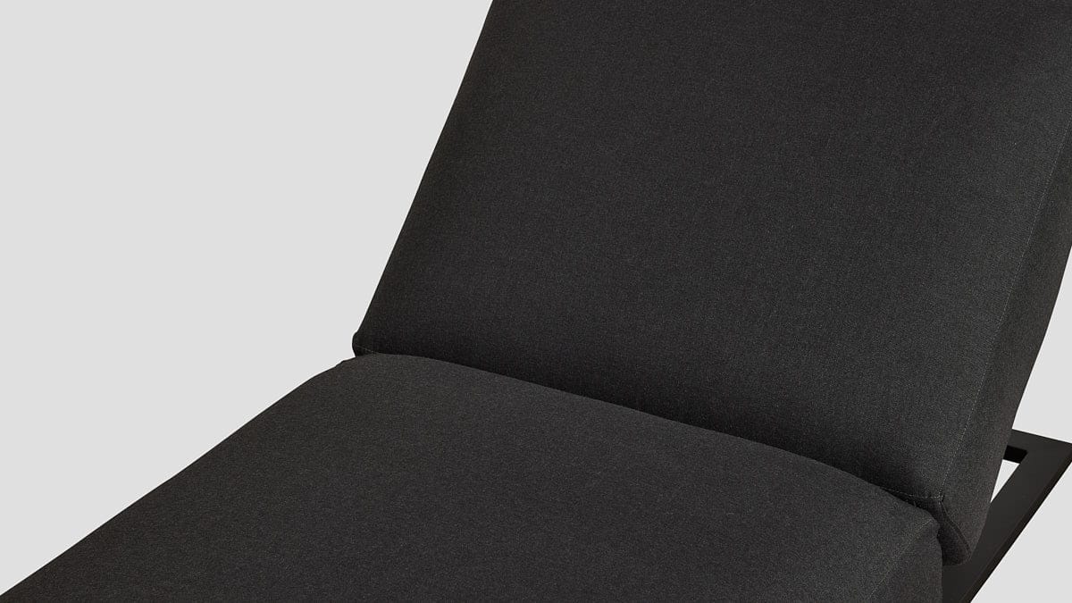Muriwai Lounger Carbon Black Closeup