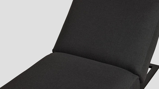 Muriwai Lounger Carbon Black Closeup