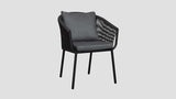 Omaha Rope Dining Chair Black Sooty