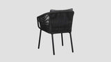 Omaha Rope Dining Chair Black Sooty Rear