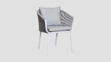 Omaha Rope Dining Chair White Lead Chine