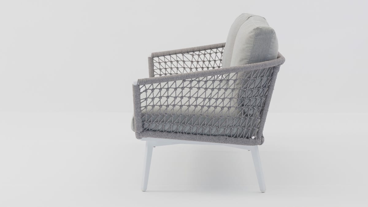 Opito Light Grey Double Sofa Side