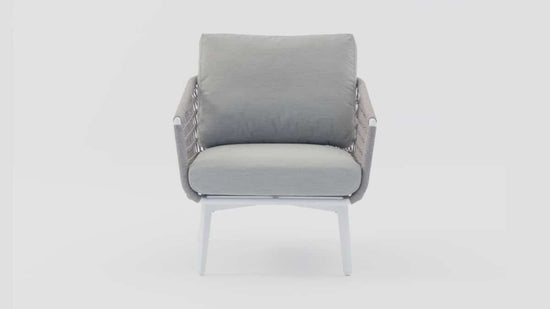 Opito Light Grey Single Sofa Front