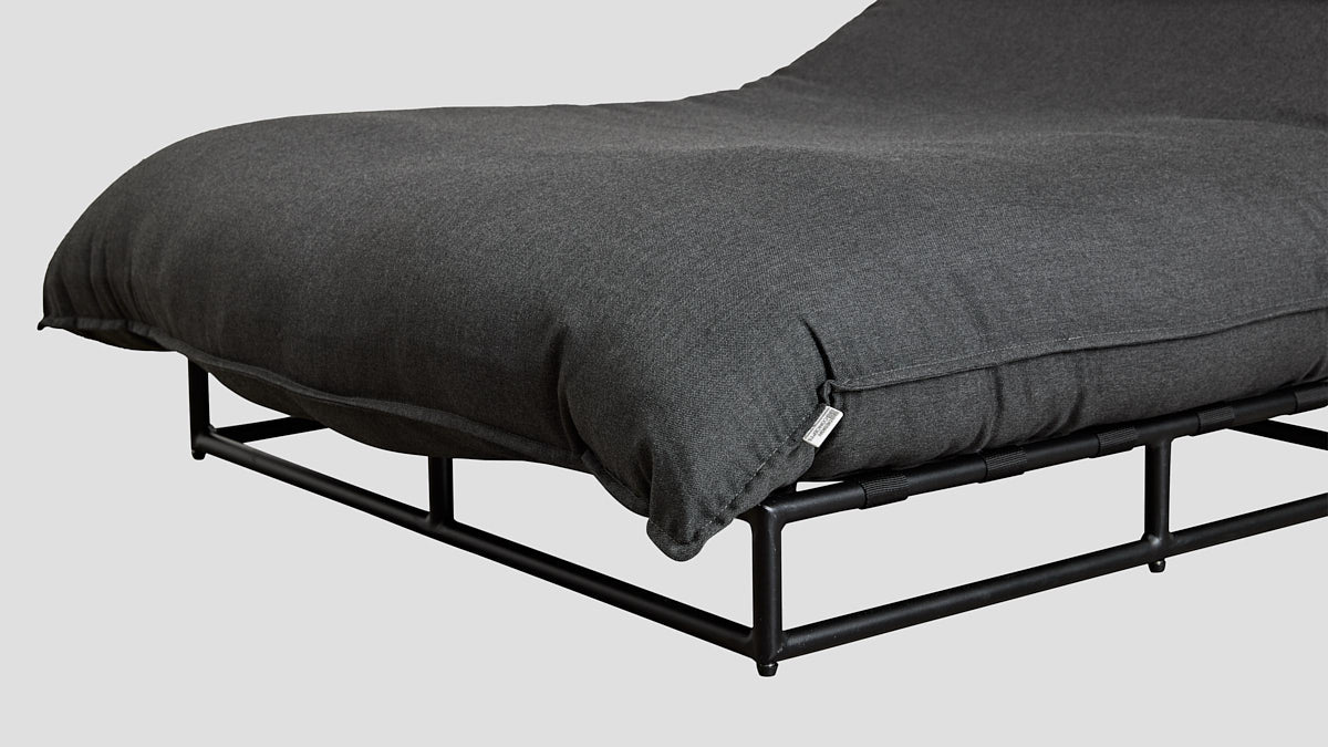 Papamoa Daybed Black Sooty Closeup