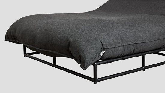 Papamoa Daybed Black Sooty Closeup