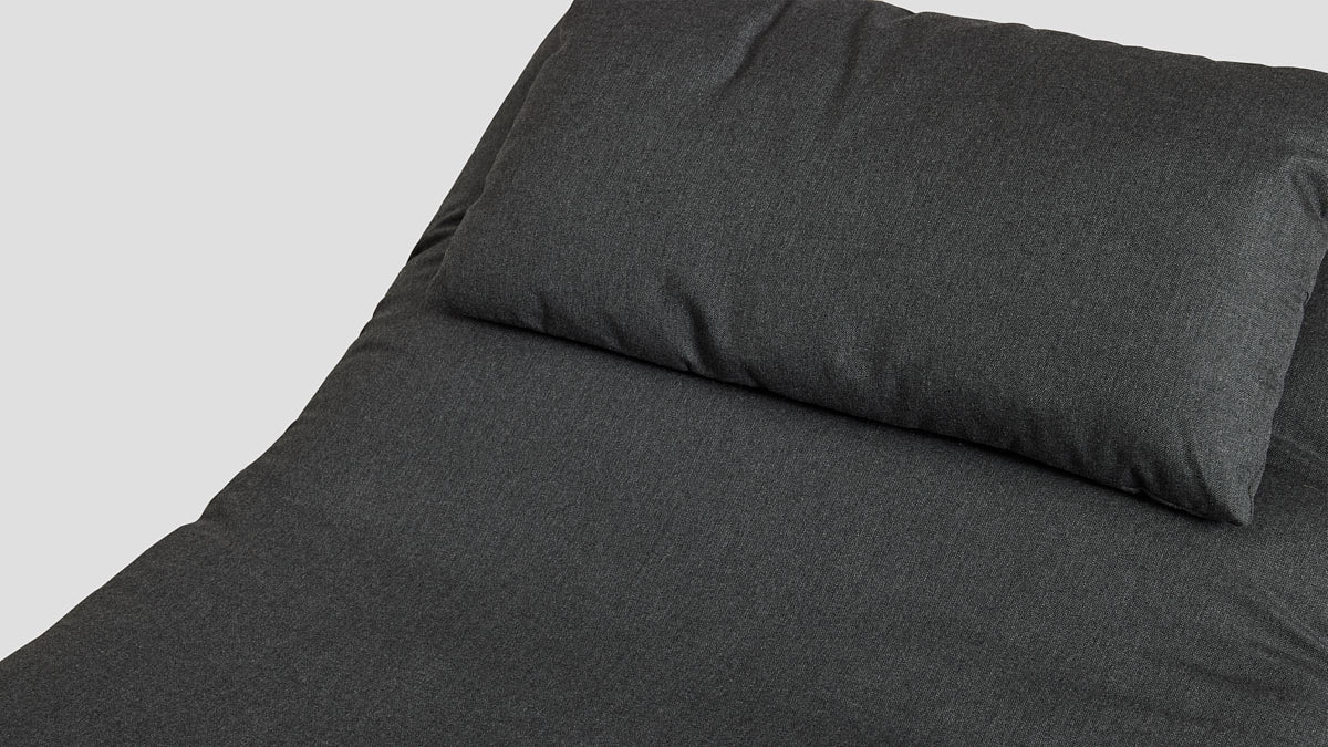 Papamoa Daybed Black Sooty Cushion Closeup