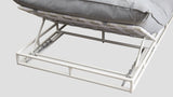 Papamoa Daybed White Lead Chine Back Closeup
