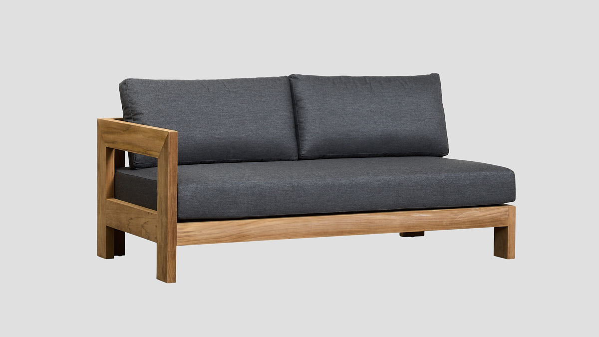 Pauanui Teak Double Right Arm Section Grafito