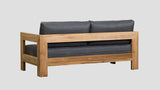 Pauanui Teak Double Sofa Grafito Rear