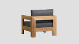 Pauanui Teak Single Sofa Grafito Rear