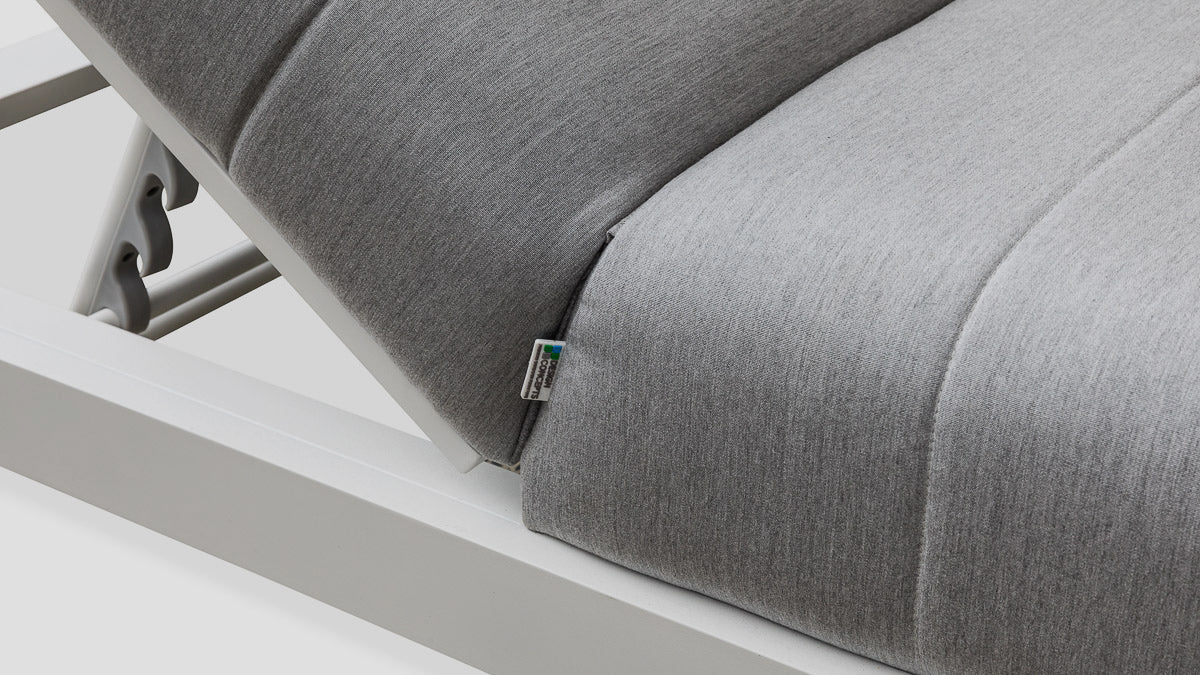 Piha Double Lounger White Lead Chine Closeup