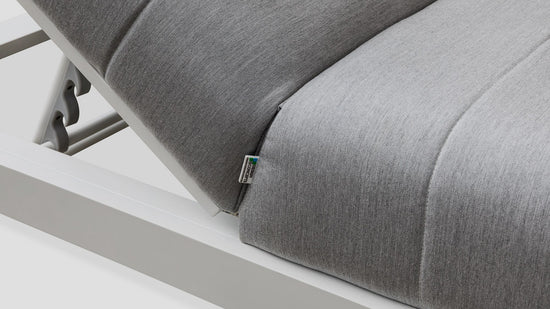 Piha Double Lounger White Lead Chine Closeup