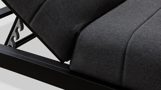 Piha Lounger Black Sooty Closeup