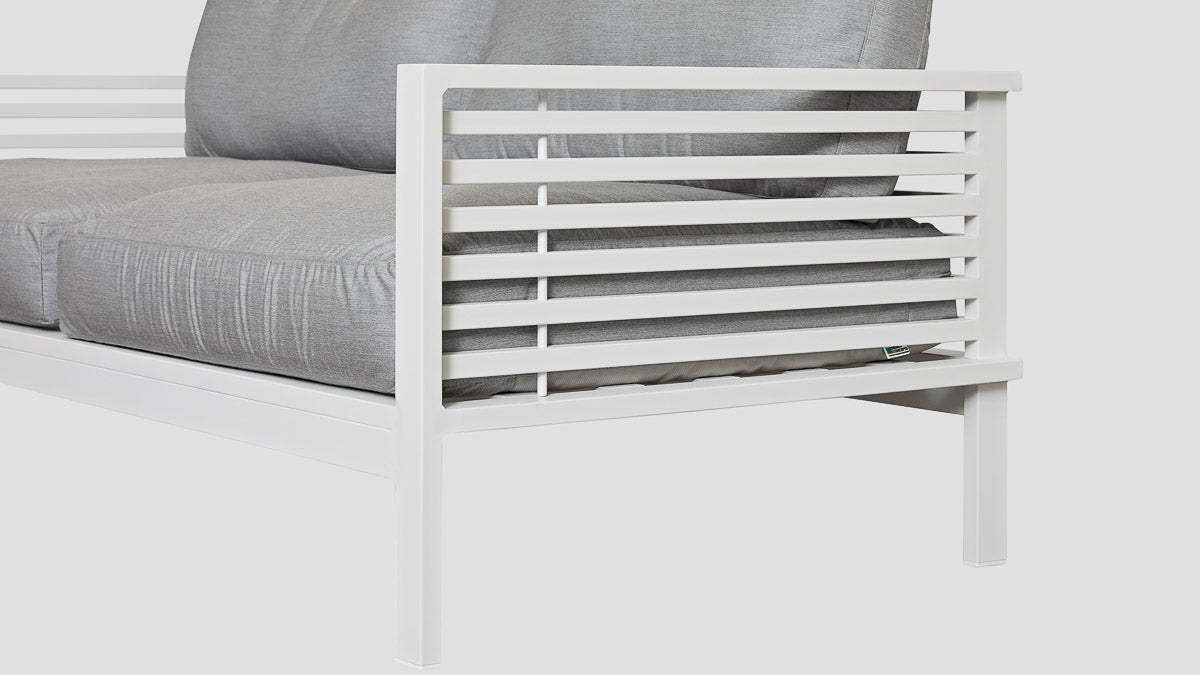 Raglan Double Sofa White Side
