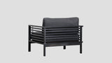 Raglan Single Sofa Black Sooty Back
