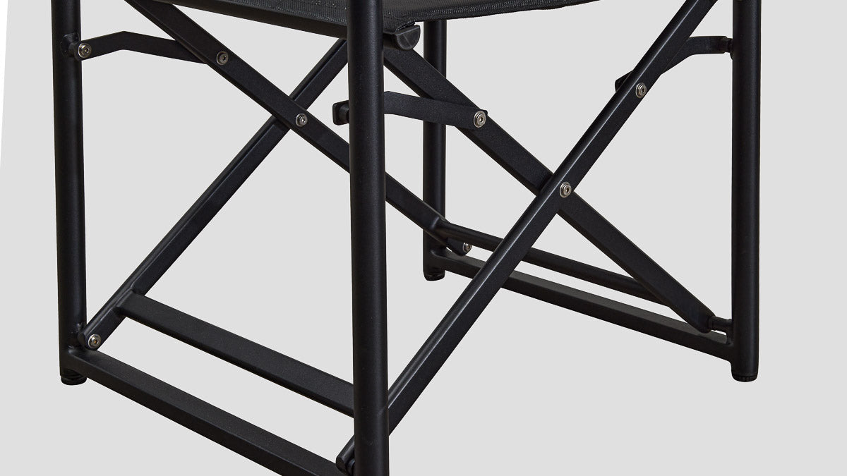 Remuera Directors Chair Black Legs Closeup
