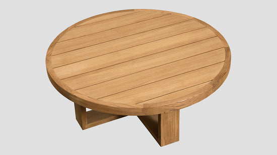 Round Teak Coffee Table Top