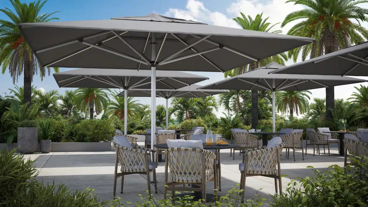 SU10 Commercial Centre Pole Umbrella 4 Grey