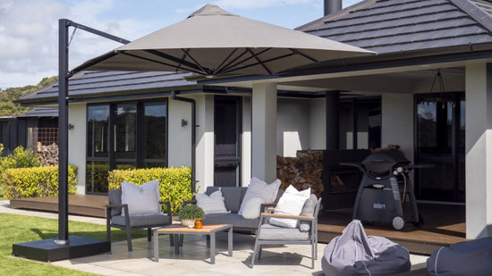Serenity Rotating Cantilever Umbrella Patio Grey