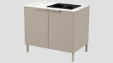 Q-Boo Line 100 Sink Cabinet Grey with Daze Dekton