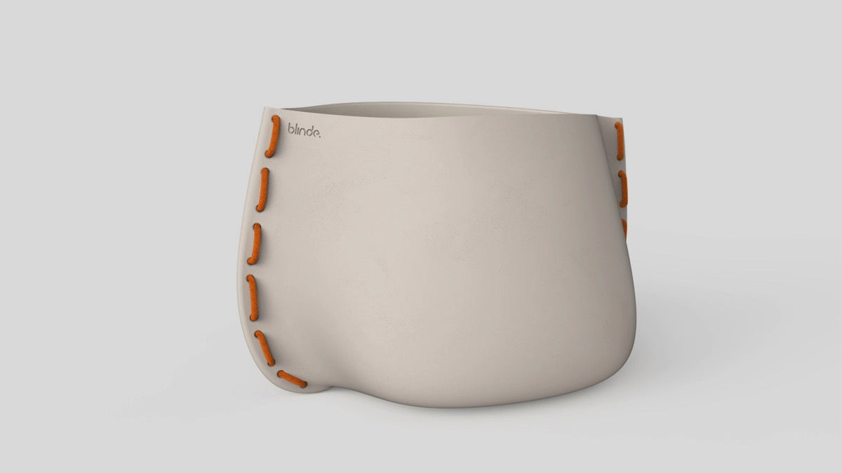 Stitch 100 Plant Pot Bone Orange