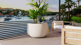 Outdoor Furniture NZ - Blinde Design Stitch 125 Plant Pot Bone Installed