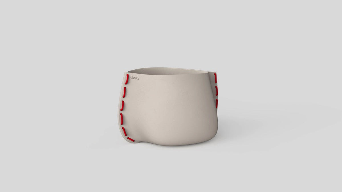 Stitch 25 Plant Pot Bone Red
