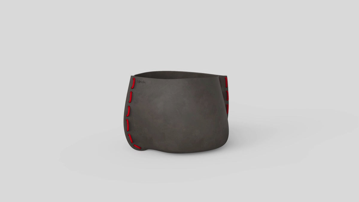 Stitch 25 Plant Pot Natural Red