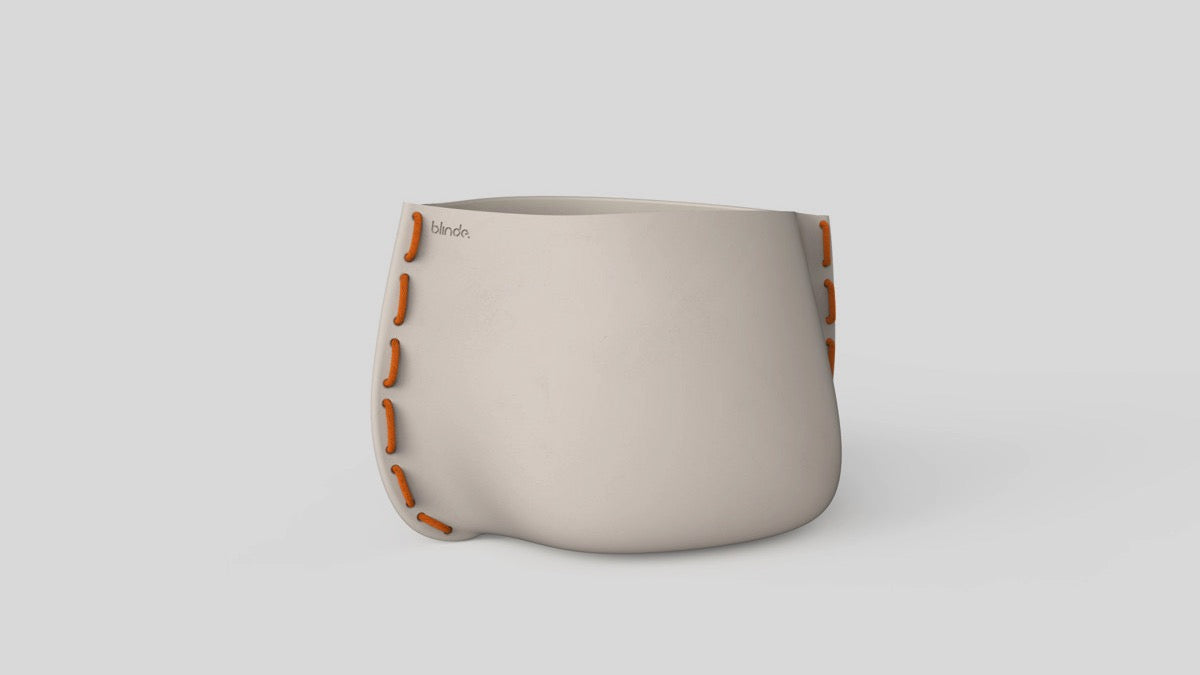 Stitch 50 Plant Pot Bone Orange