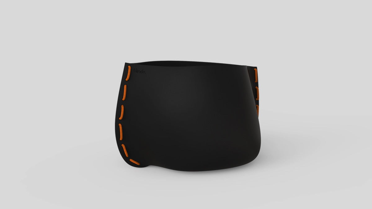 Stitch 50 Plant Pot Graphite Orange