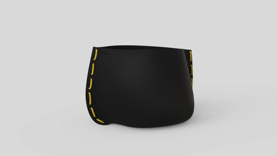 Stitch 50 Plant Pot Graphite Yellow