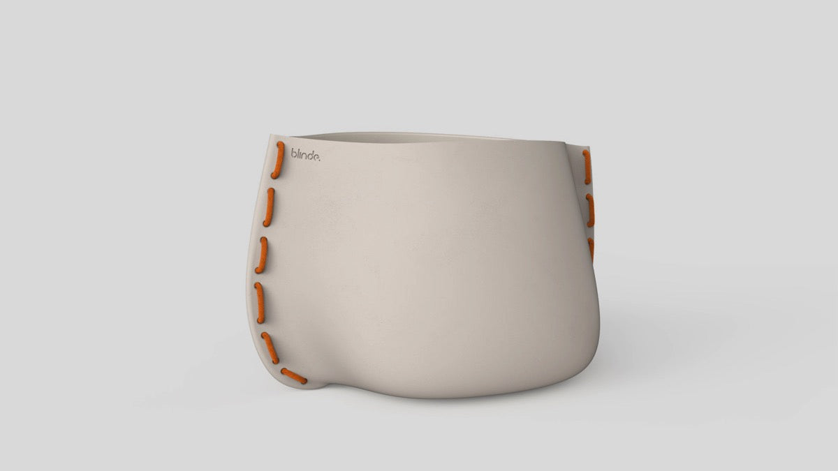 Stitch 75 Plant Pot Bone Orange