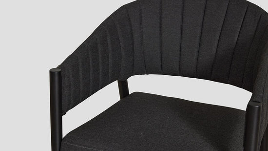 Takapuna Dining Chair Carbon Black Closeup