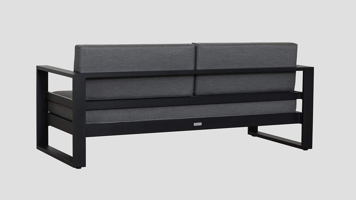 Tasman Black Frame Double Sofa Rear