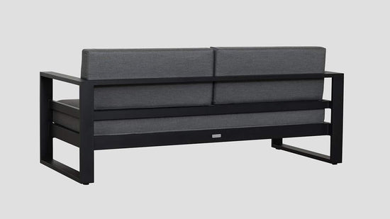 Tasman Black Frame Double Sofa Rear