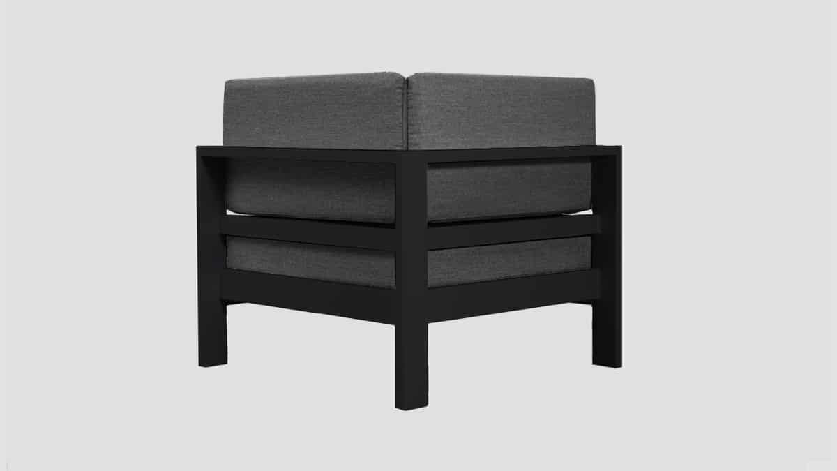 Tasman Black Frame Slate Corner Rear