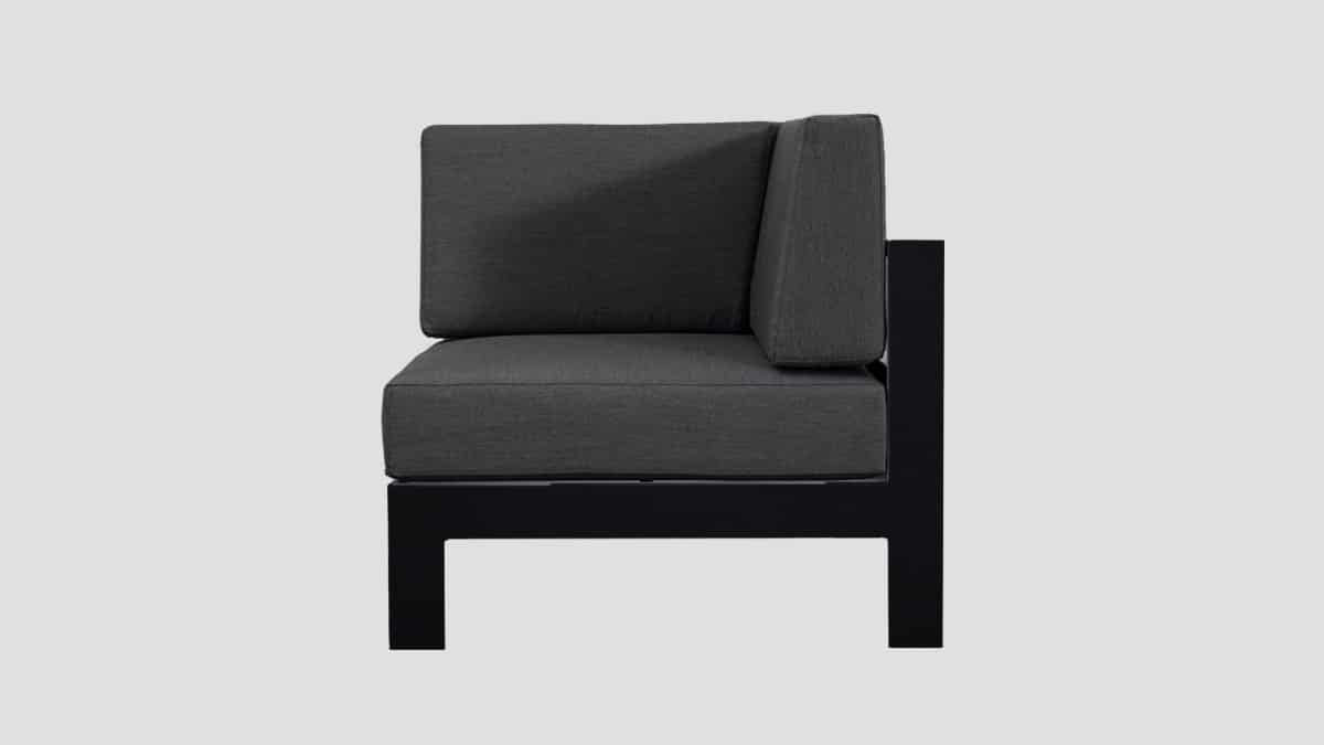 Tasman Black Frame Slate Corner Side