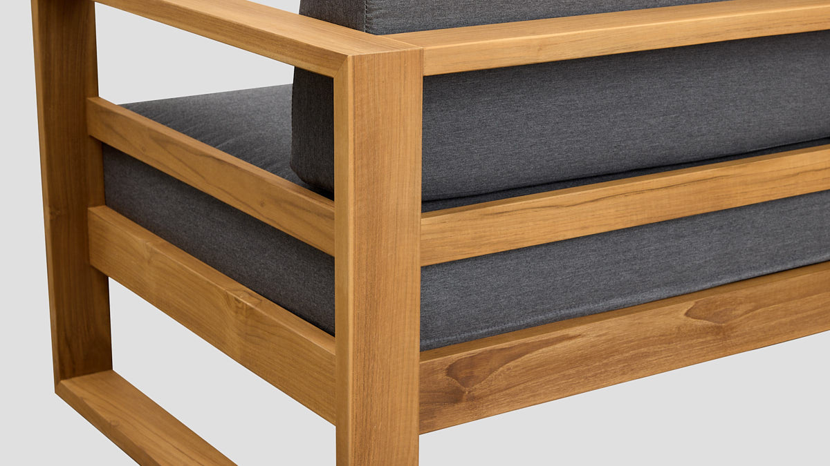 TASMAN TEAK DOUBLE LEFT ARM SECTION