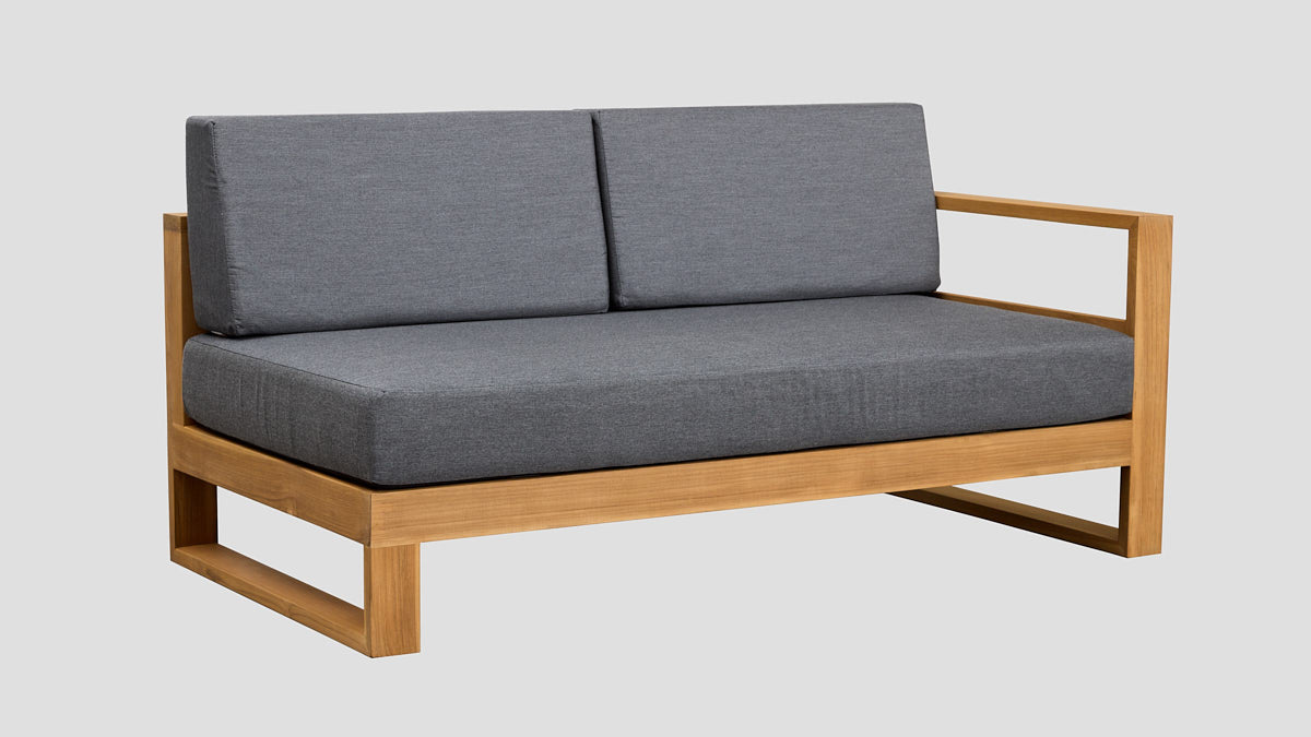 TASMAN TEAK DOUBLE LEFT ARM SECTION