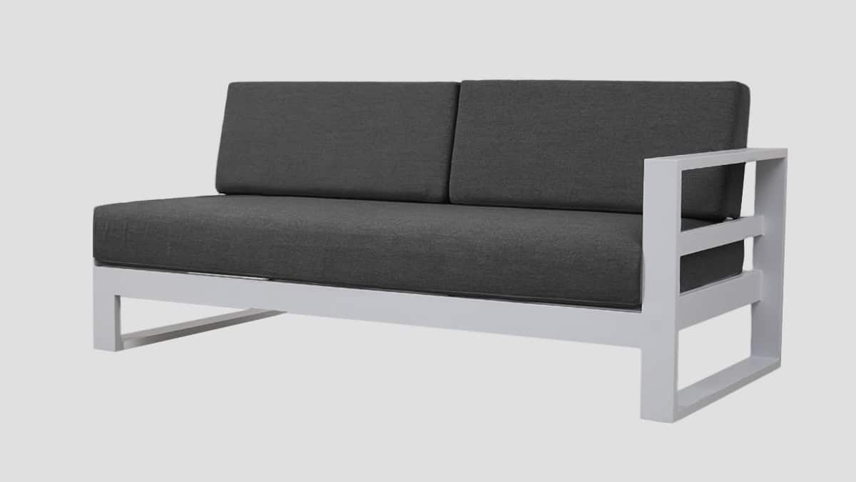 Tasman White Frame Double Left Arm Section