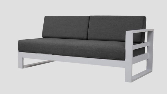 Tasman White Frame Double Left Arm Section