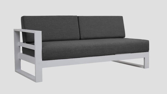 Tasman White Frame Double Right Arm Section