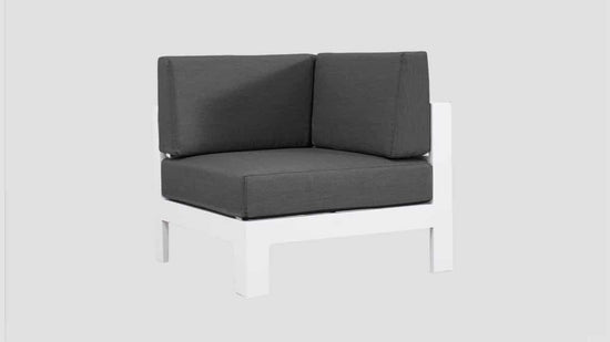 Tasman White Frame Slate Corner Front