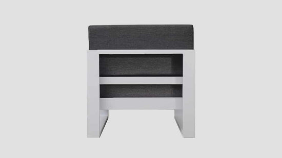 Tasman White Frame Slate Single Centre Section Rear