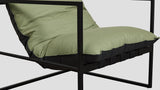 Tekapo Single Sofa Black Almond Green Closeup